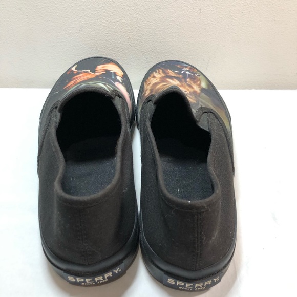 Sperry STAR WARS Han Solo & Chewbacca Mens Slip On Black Casual Shoes USA 9.5 - Picture 3 of 10
